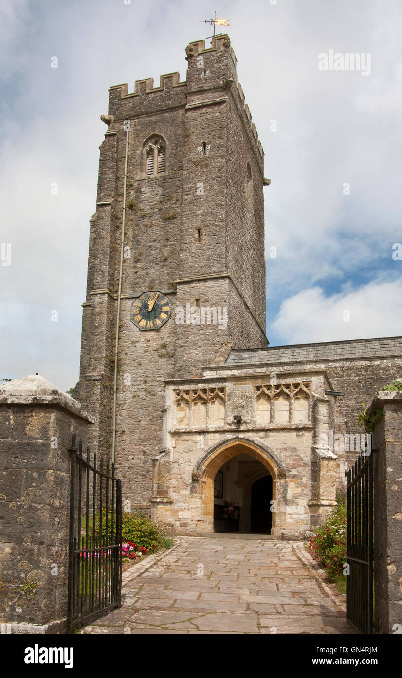 Tutti i Santi del XV secolo la chiesa medievale con aggiunte successivamente, Holcombe Rogus, parrocchia di Sampford Peverell, Devon Foto Stock