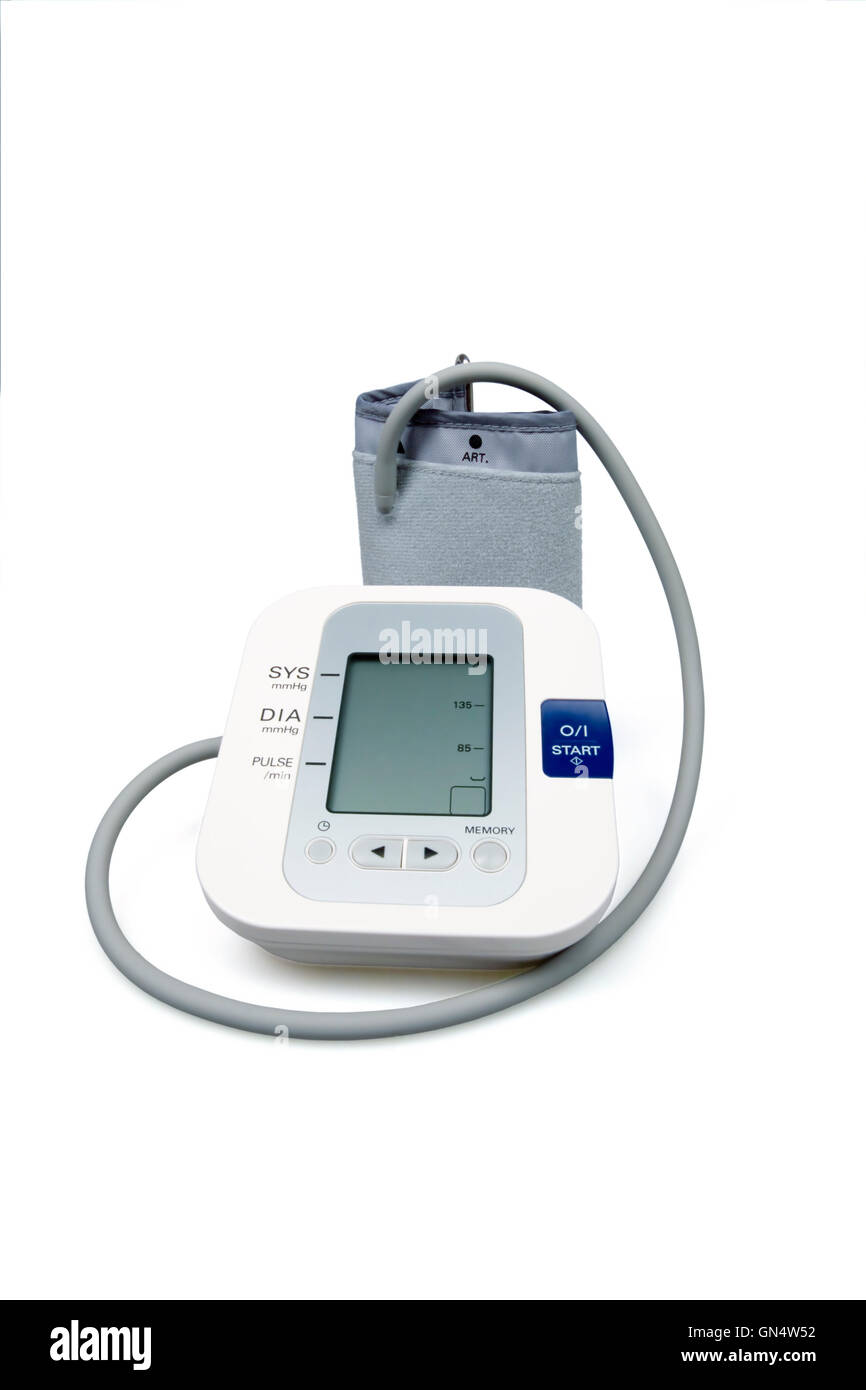 Il tonometro moderno per la misurazione della pressione sanguigna Foto Stock