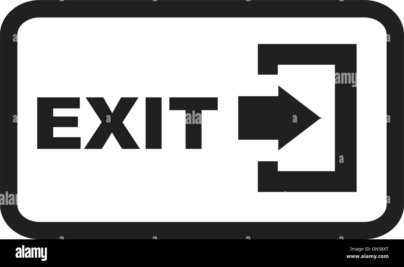 Freccia Logout Icona Esci Illustrazione Vettoriale