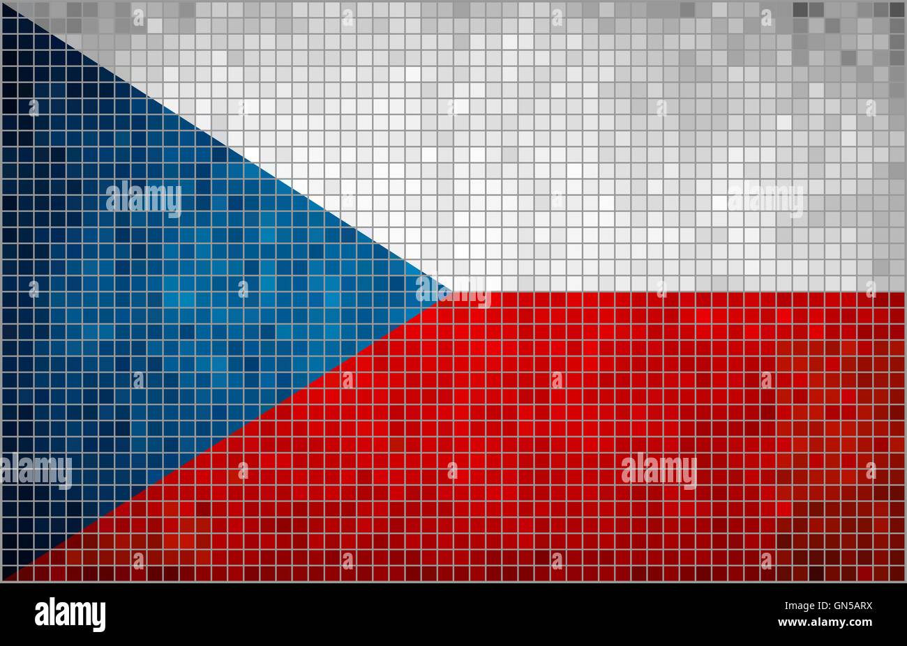 Bandiera della Repubblica Ceca Illustrazione Vettoriale