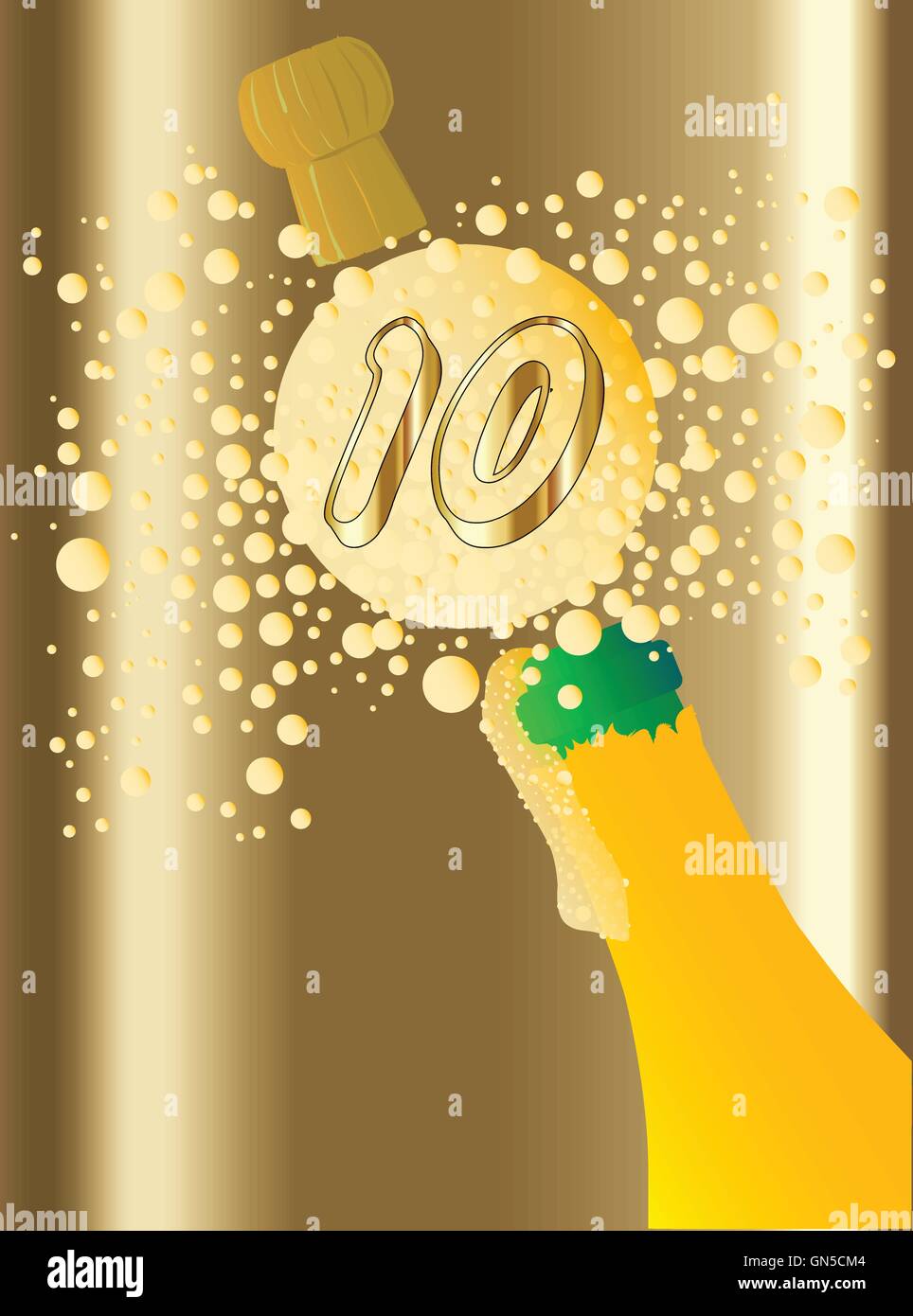 10 Champagne Illustrazione Vettoriale