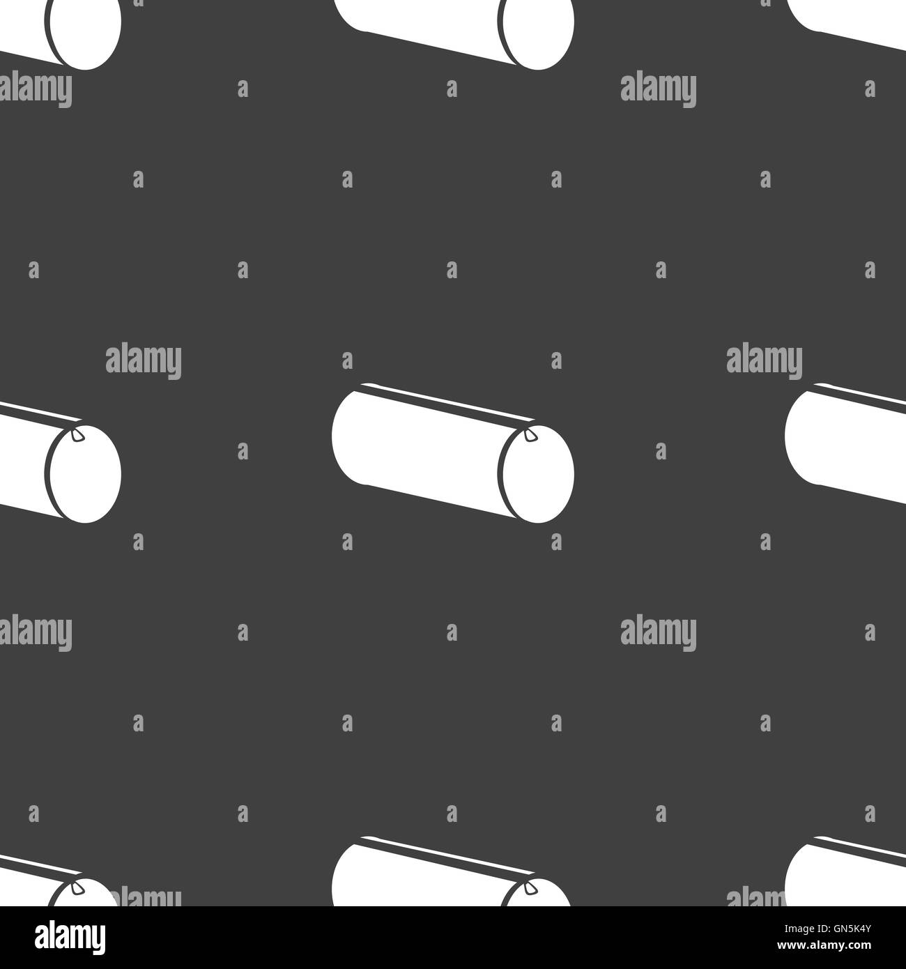 Matita icona caso segno. Seamless pattern su uno sfondo grigio. Vettore Illustrazione Vettoriale