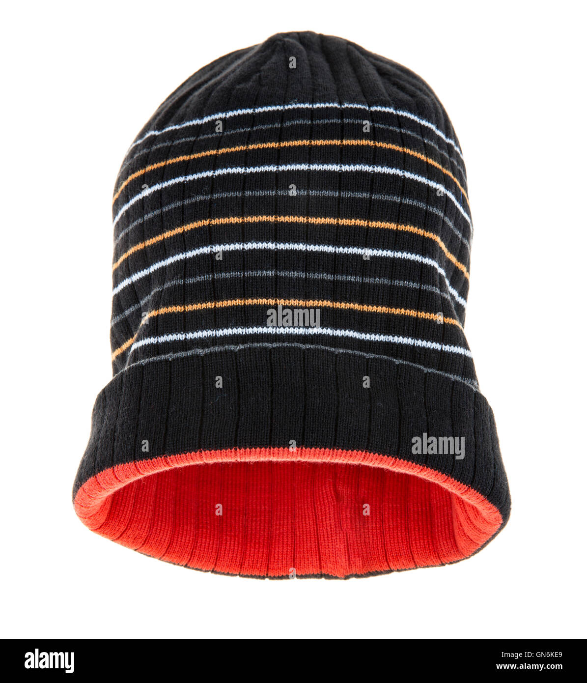 Bambini Cappello invernale isolato su uno sfondo bianco. Foto Stock