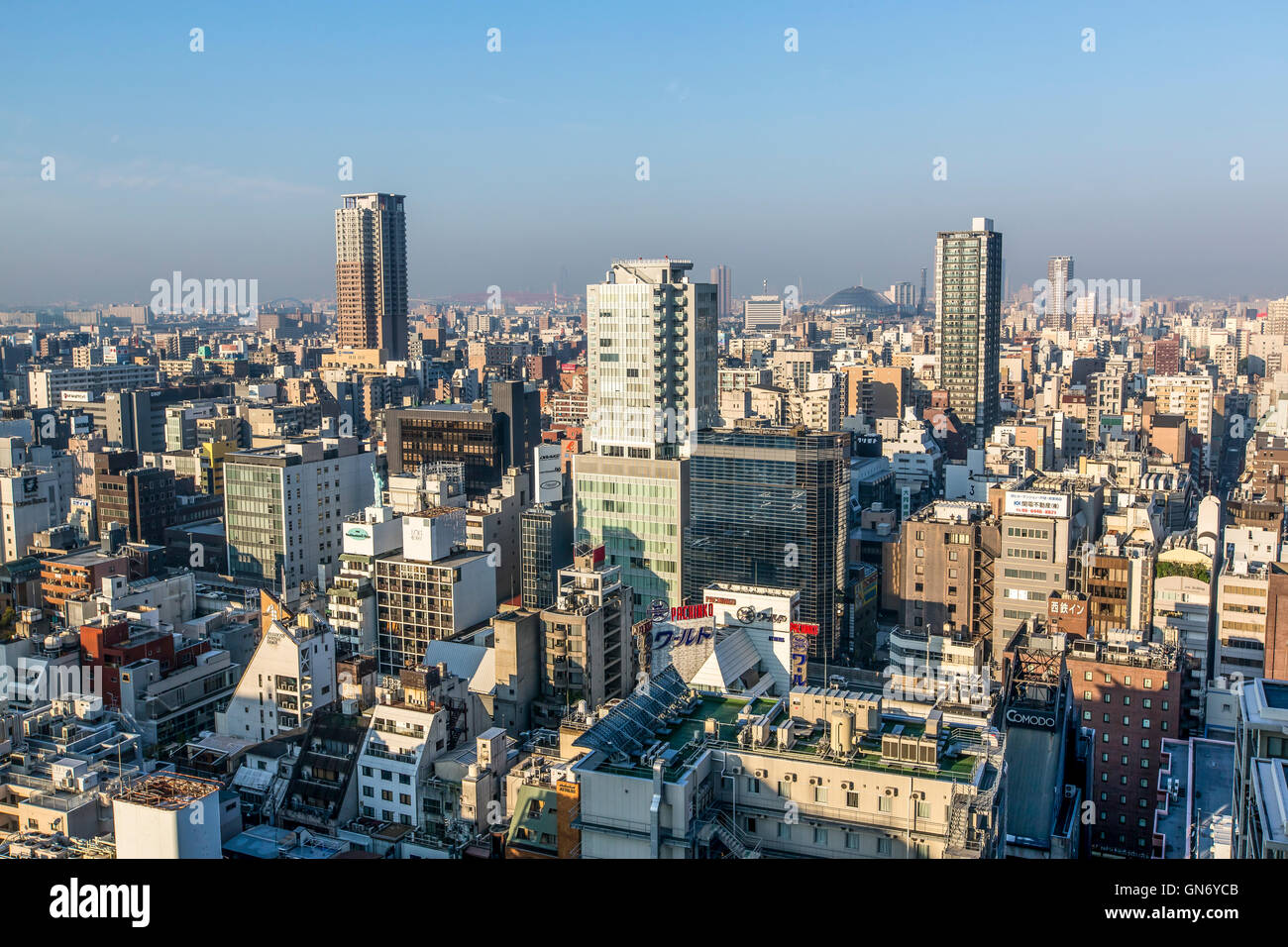 Panoramica della città di Osaka, in Asia, Giappone Foto Stock