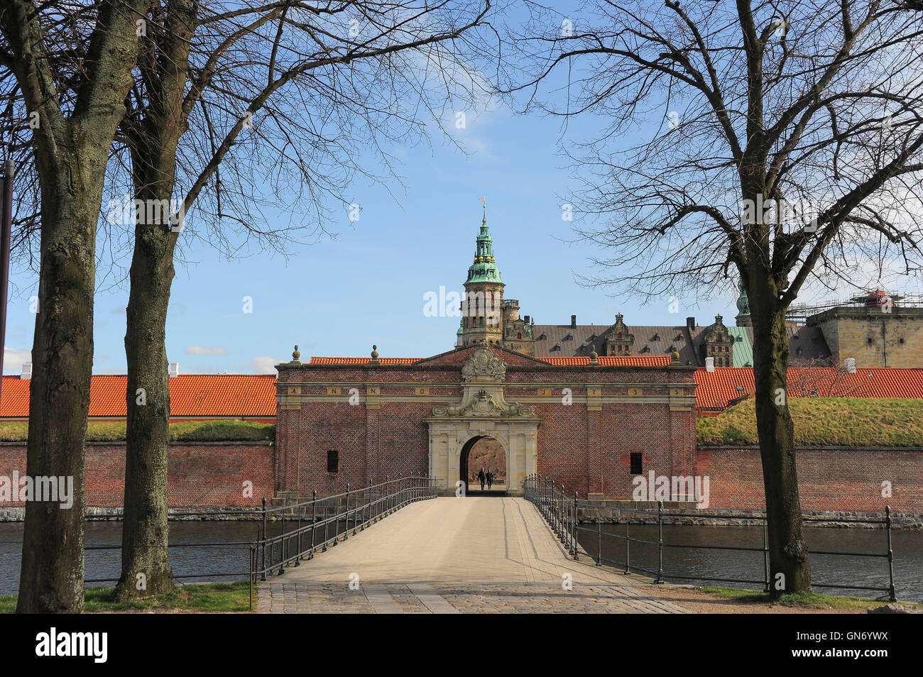 Il Castello di Kronborg, Helsingor, Danimarca Foto Stock