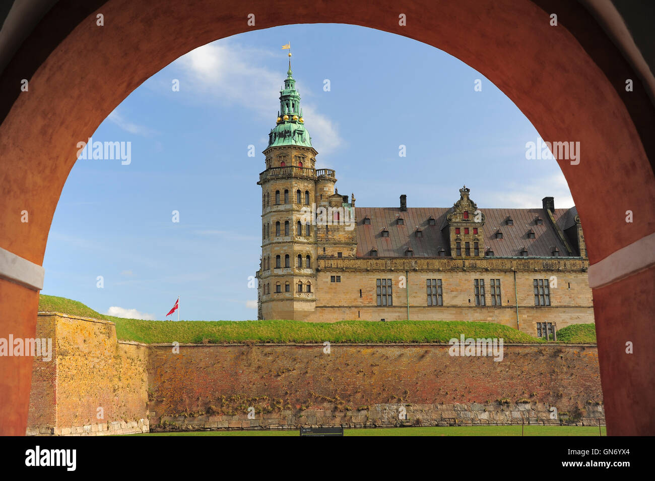 Il Castello di Kronborg, Helsingor, Danimarca Foto Stock