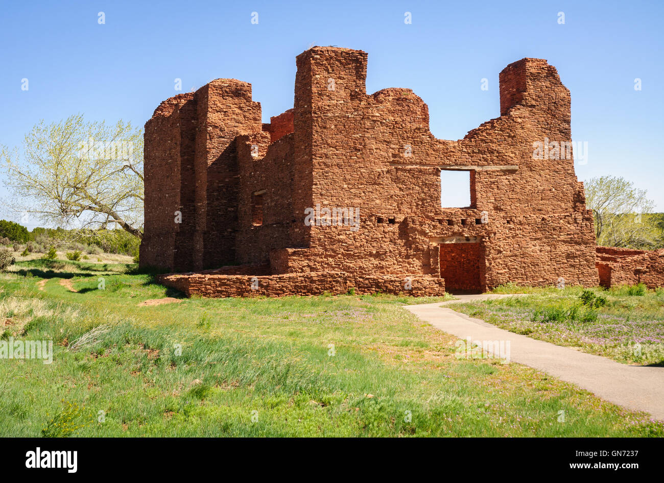 Quarai rovine di Salinas Pueblo Missions National Monument Foto Stock