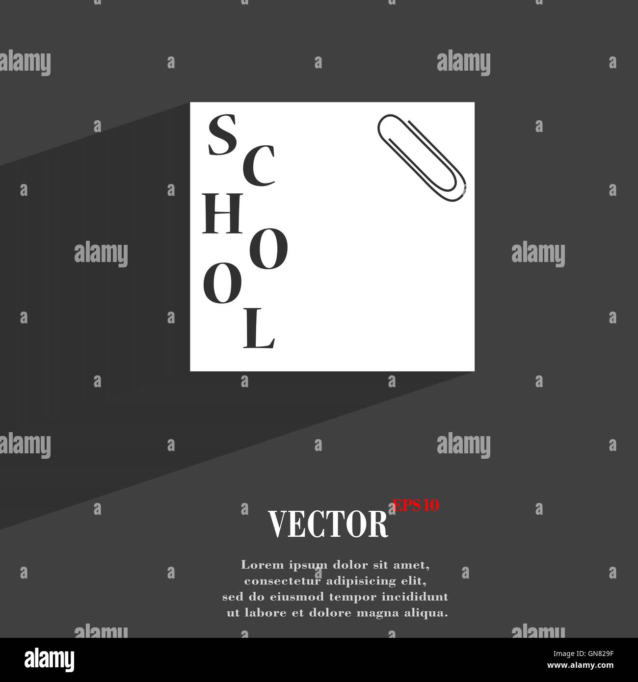 Promemoria adesivi, nota piatto simbolo di moderna progettazione web con lunga ombra e lo spazio per il tuo testo. Vettore Illustrazione Vettoriale Promemoria adesivi, nota piatto simbolo di moderna progettazione web con lunga ombra e lo spazio per il tuo testo. Vettore Illustrazione Vettoriale