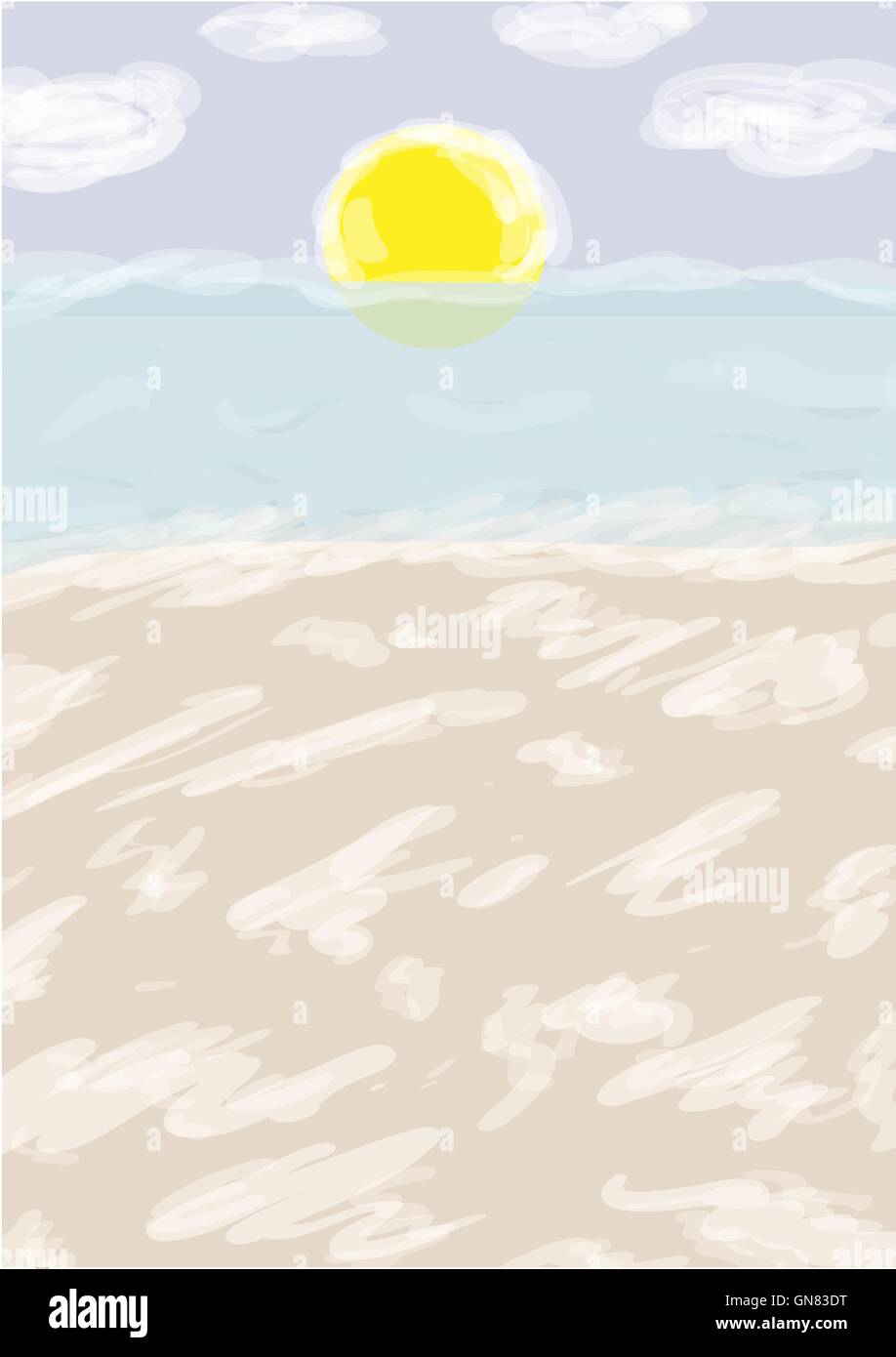 Il colore di sfondo di spiaggia Illustrazione Vettoriale