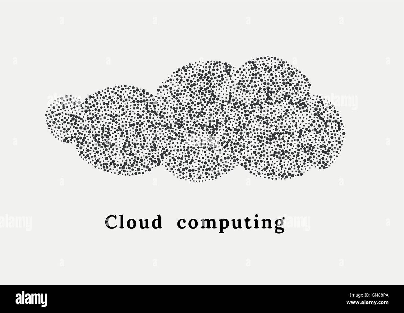 Il cloud computing illustrazione Illustrazione Vettoriale