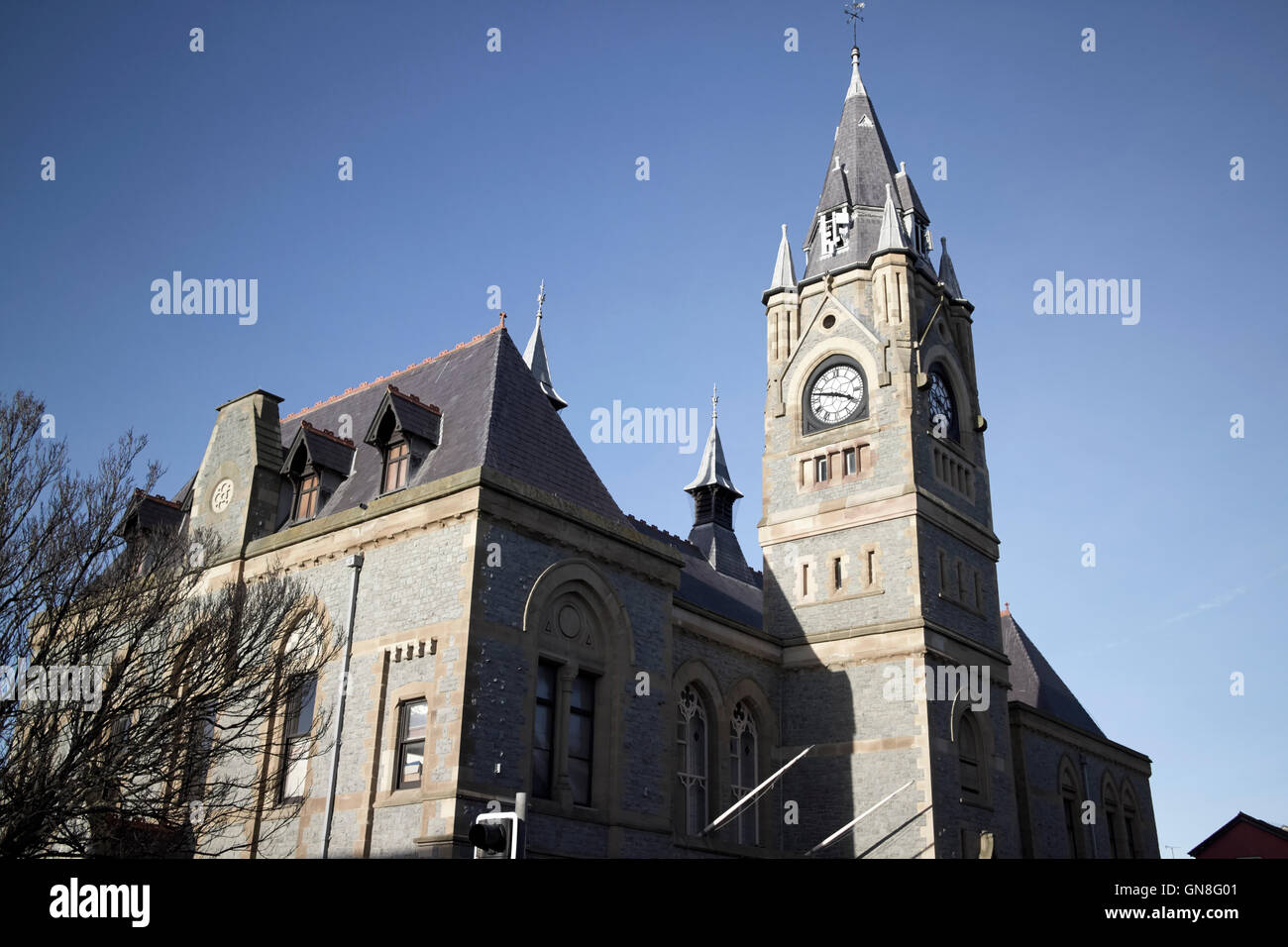 Rhyl Municipio e Torre dell orologio north Wales UK Foto Stock