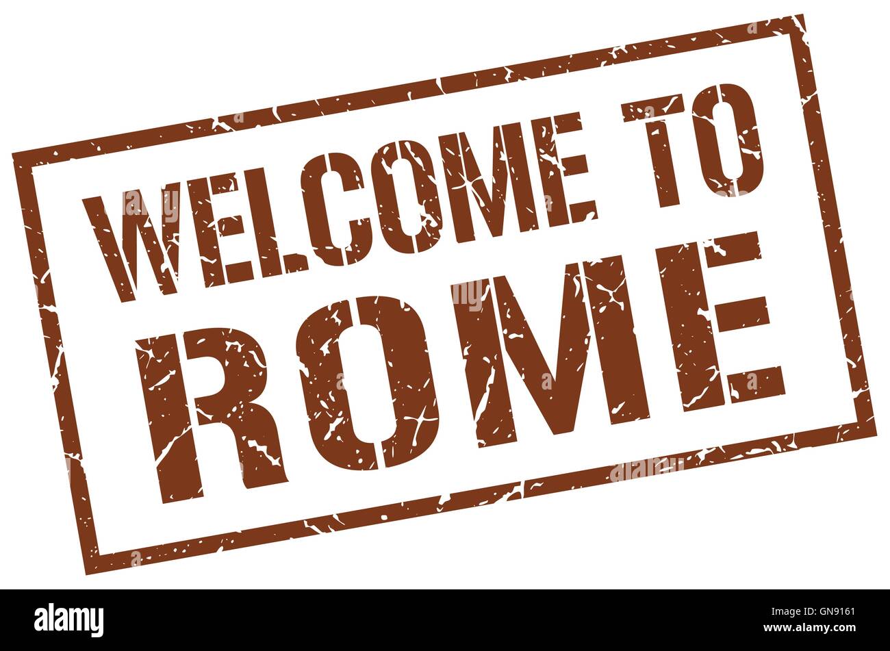 Benvenuti a Roma timbro Immagine e Vettoriale - Alamy