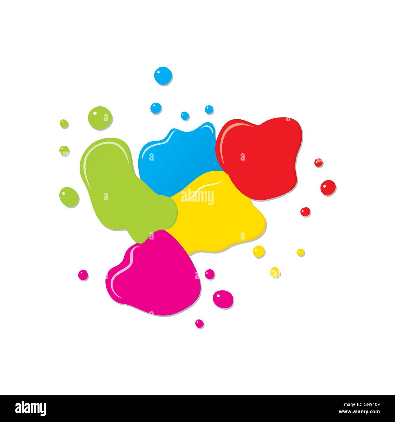 Di colore in astratto splash vettore di fondo Illustrazione Vettoriale