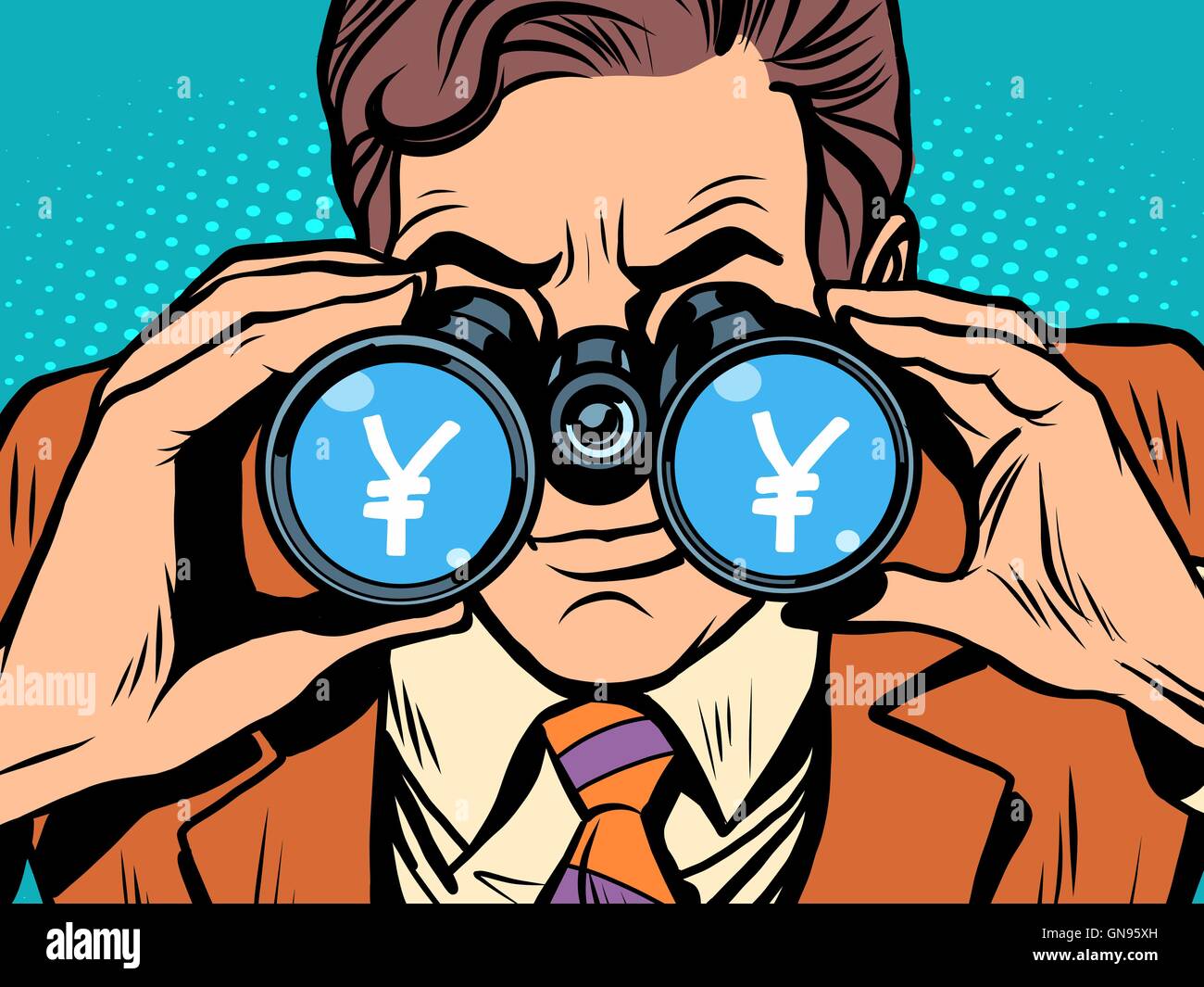 Il monitoraggio di yen tasso di cambio valuta Illustrazione Vettoriale