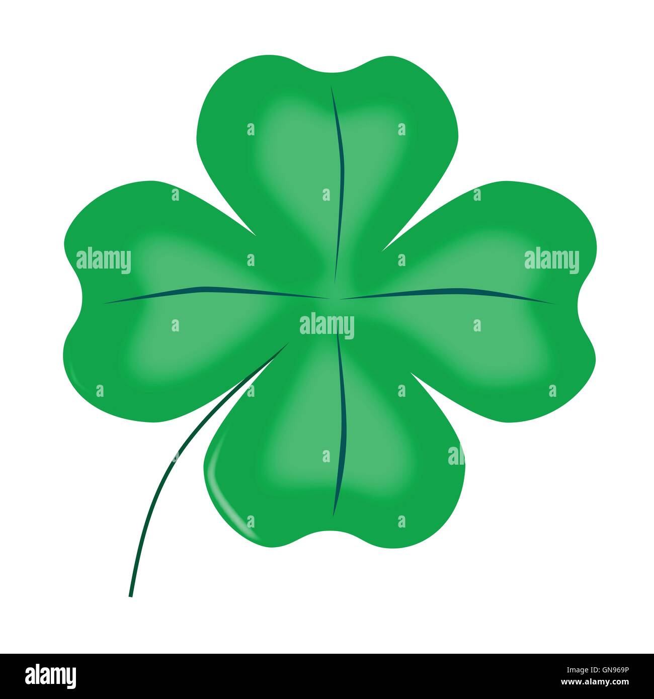 Lucky quattro Leaf Shamrock Illustrazione Vettoriale