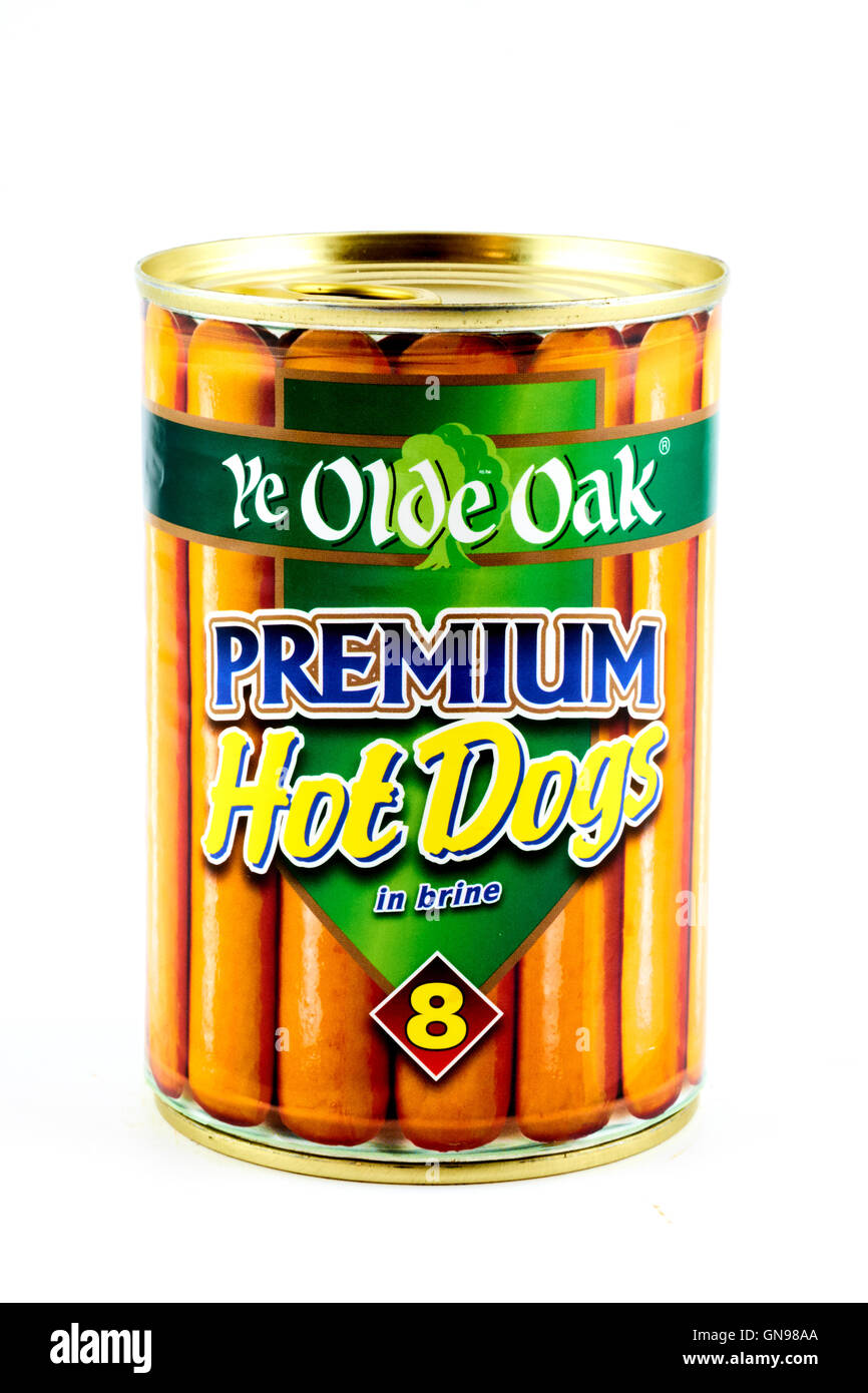 Ye Olde Oak Premium Hot Dogs Foto Stock