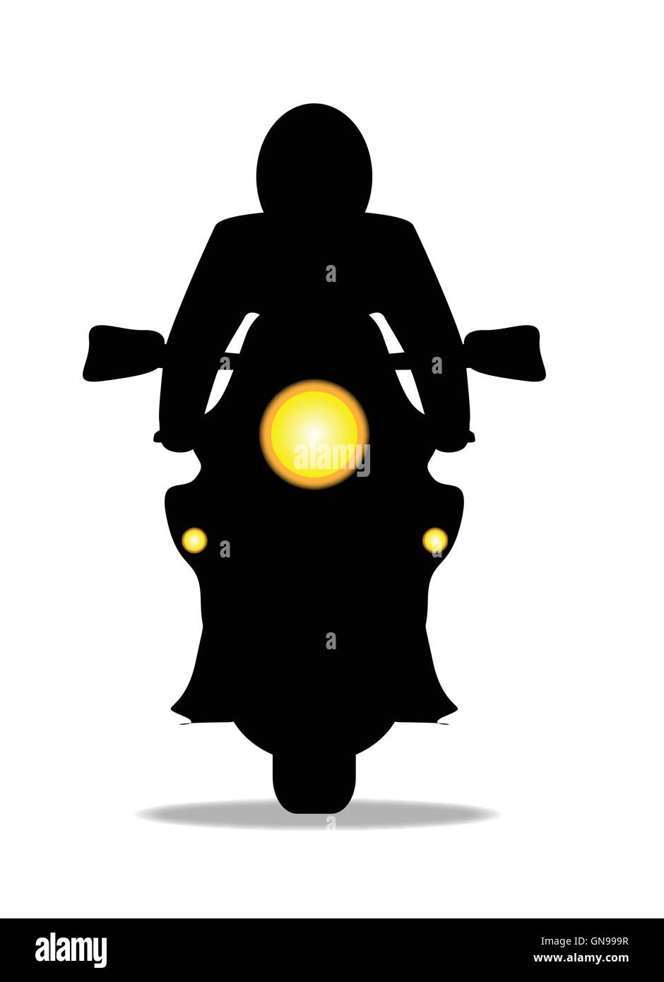 Silhouette di moto Illustrazione Vettoriale