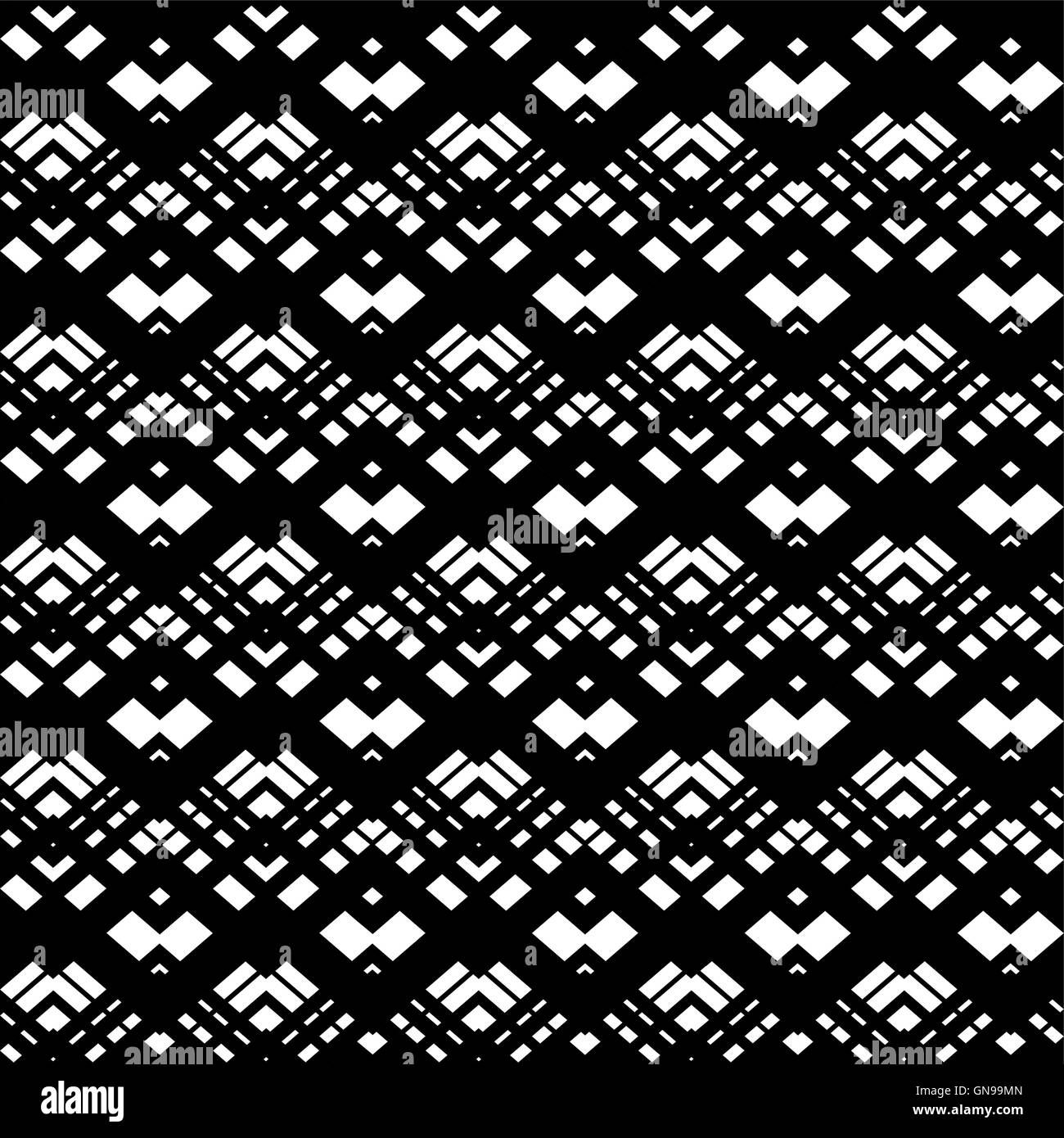 Geometrica pattern senza giunture. In bianco e nero Illustrazione Vettoriale