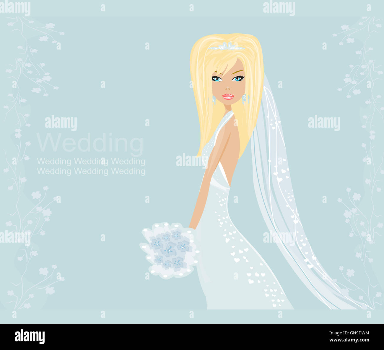 Bella Sposa card Foto Stock