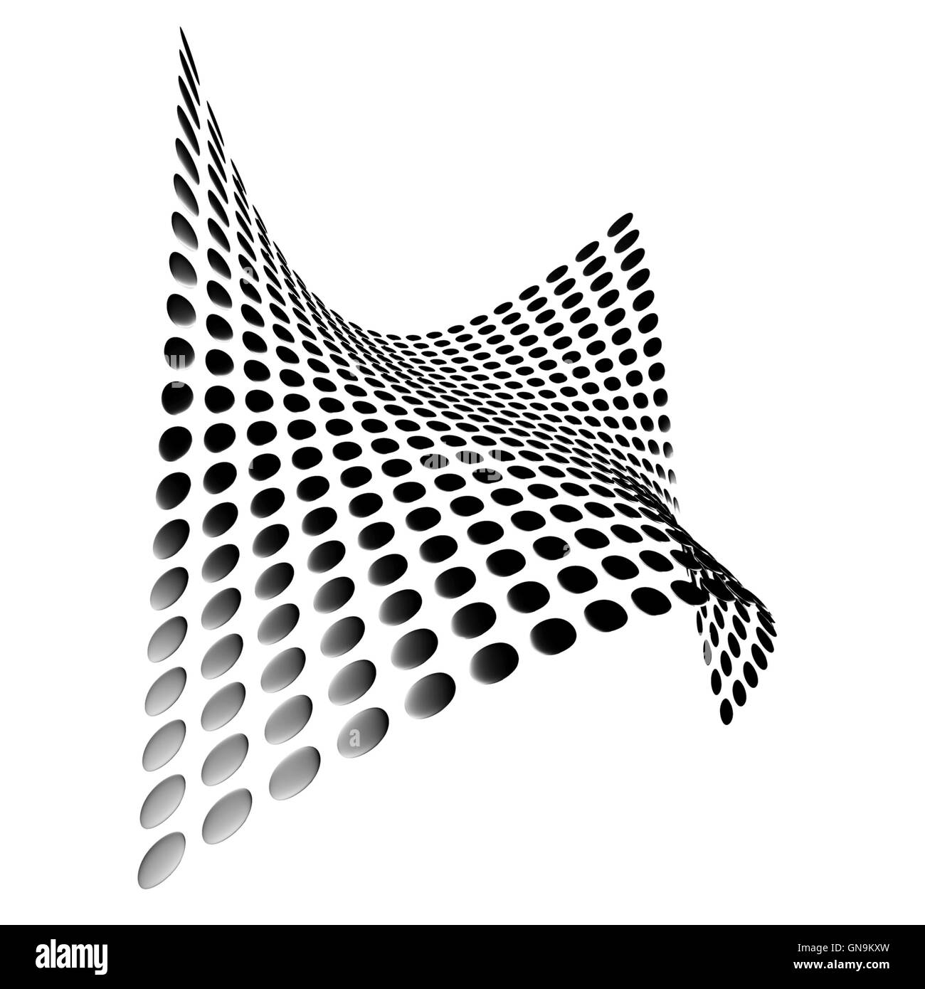 Abstract metallico piastre arrotondate Foto Stock