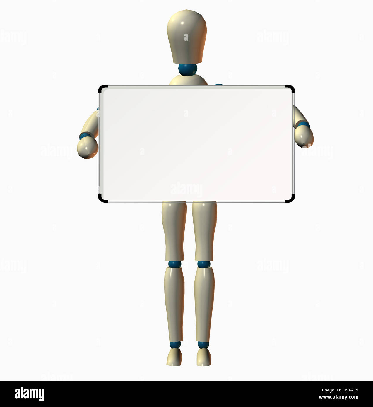Robot con bordo bianco Foto Stock