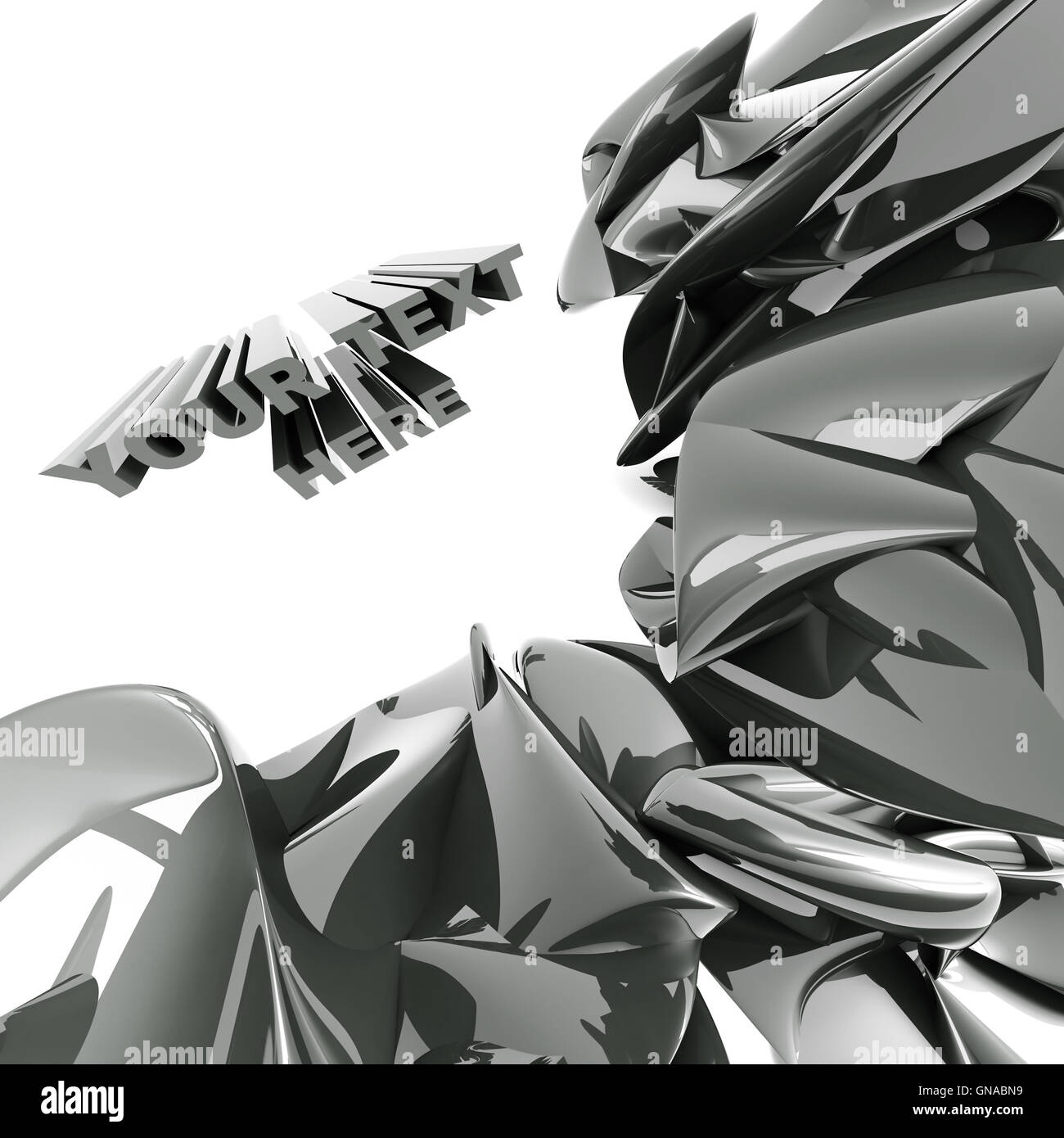 Astrazione nero come un liquido Foto Stock