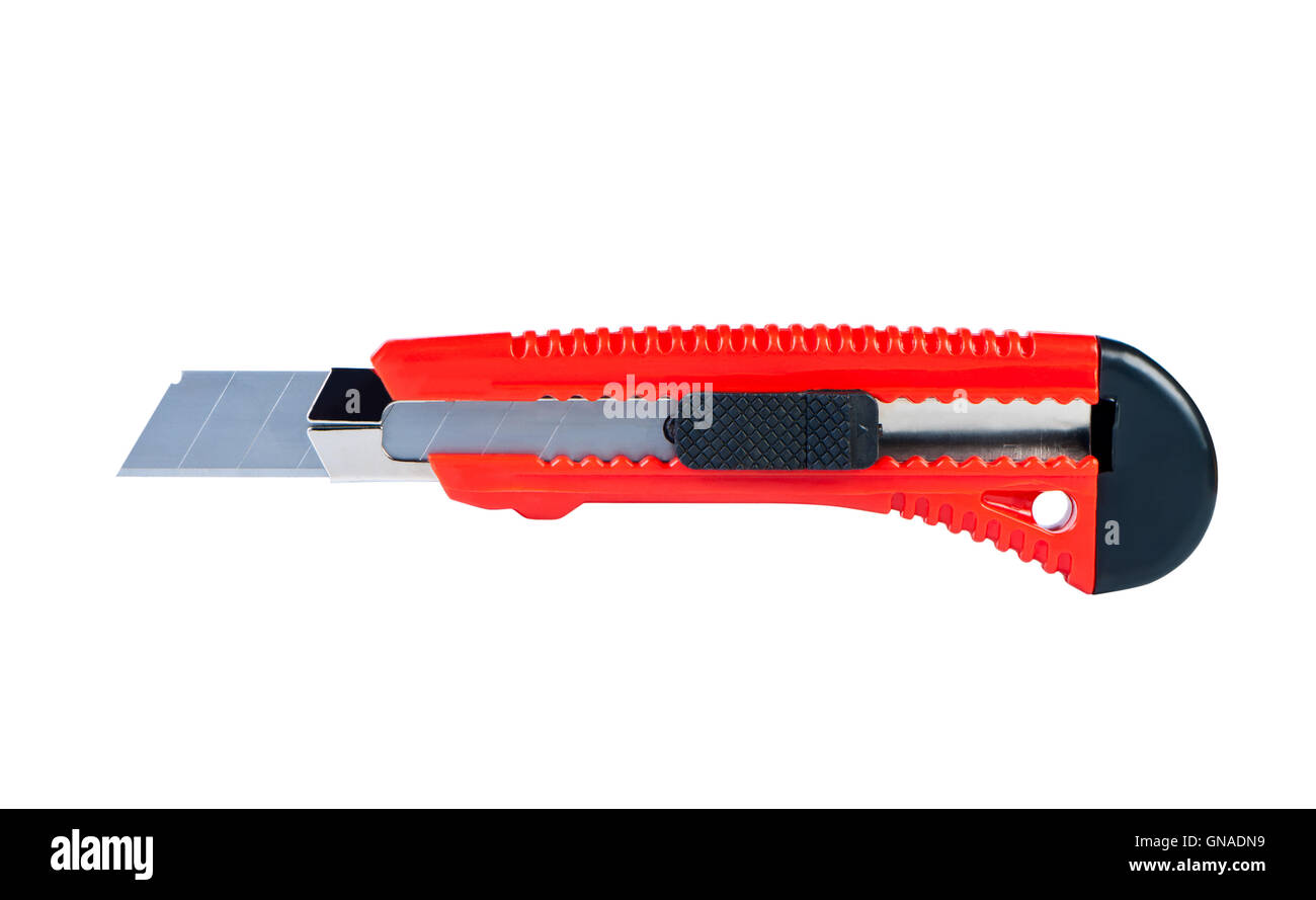 Coltello su sfondo bianco. Foto Stock
