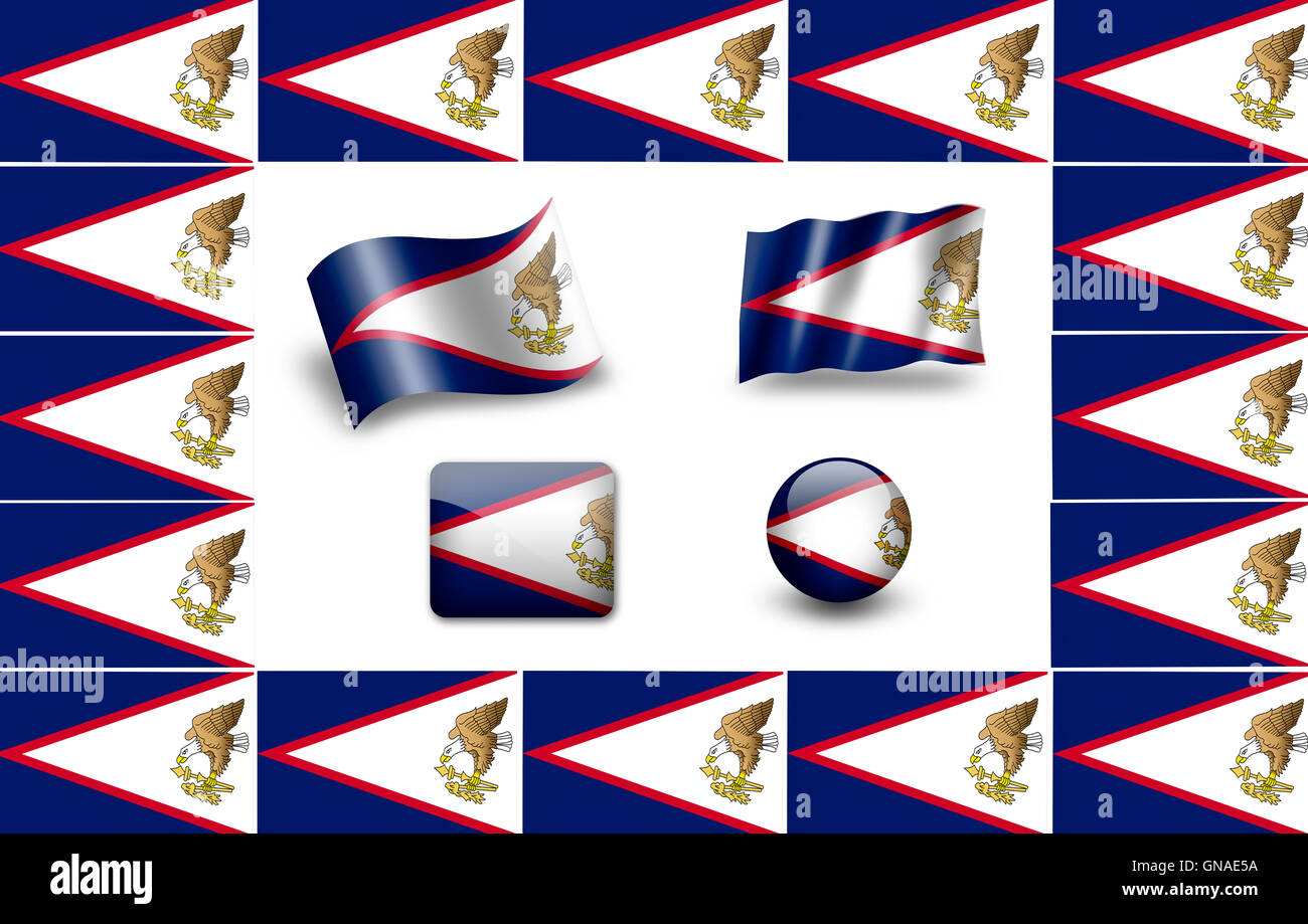 Bandiera bianca delle samoa americane immagini e fotografie stock ad ...