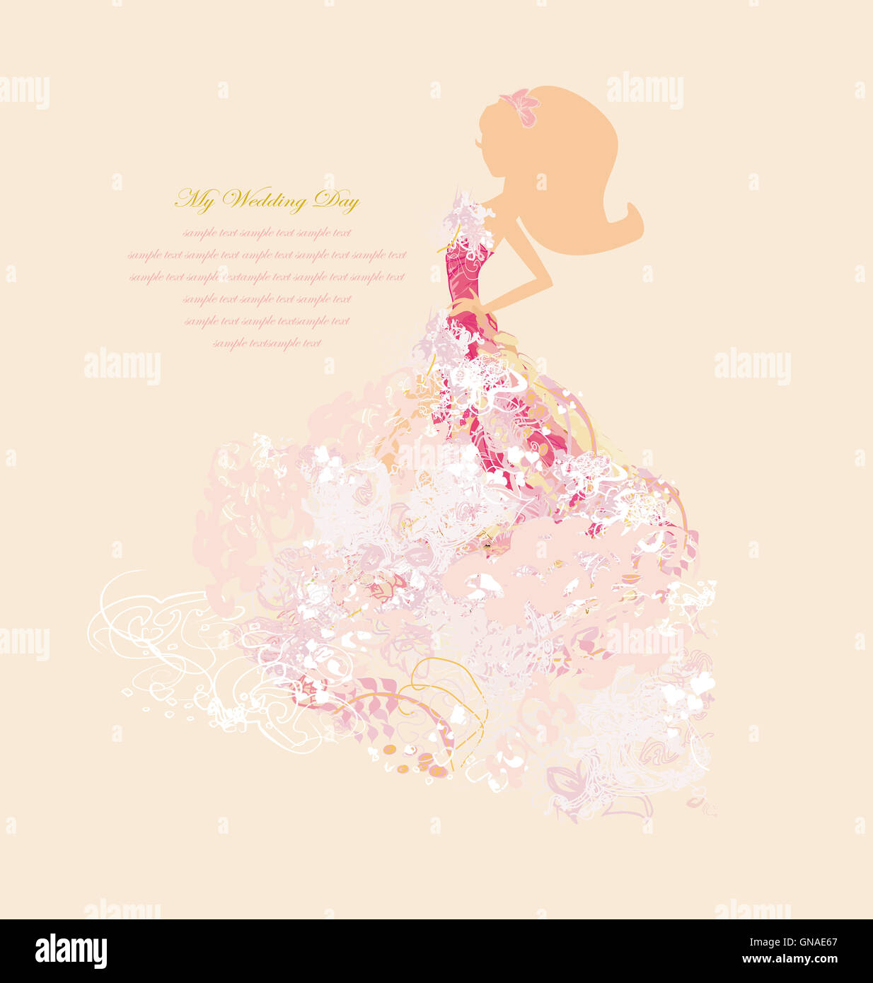 Abstract bella donna floreale Foto Stock