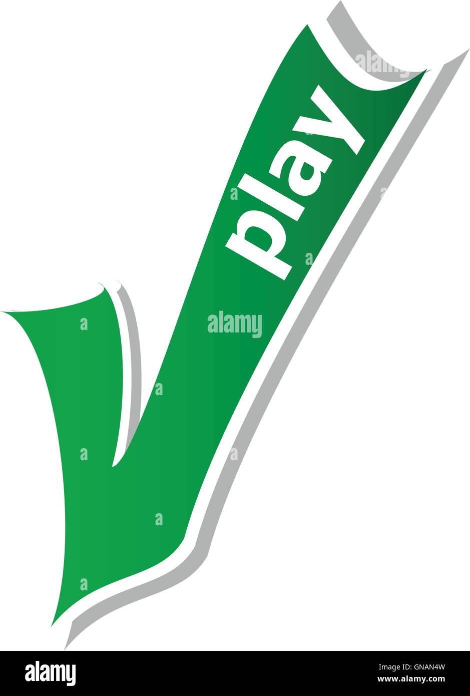 Gioca word sul segno di spunta verde simbolo e icona per approvato il  concetto di design e grafica web su sfondo bianco Immagine e Vettoriale -  Alamy