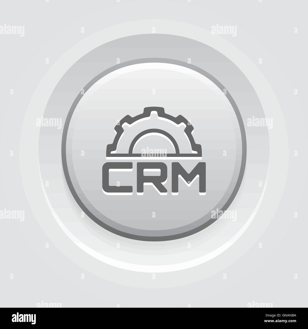 CRM Icona della piattaforma Illustrazione Vettoriale