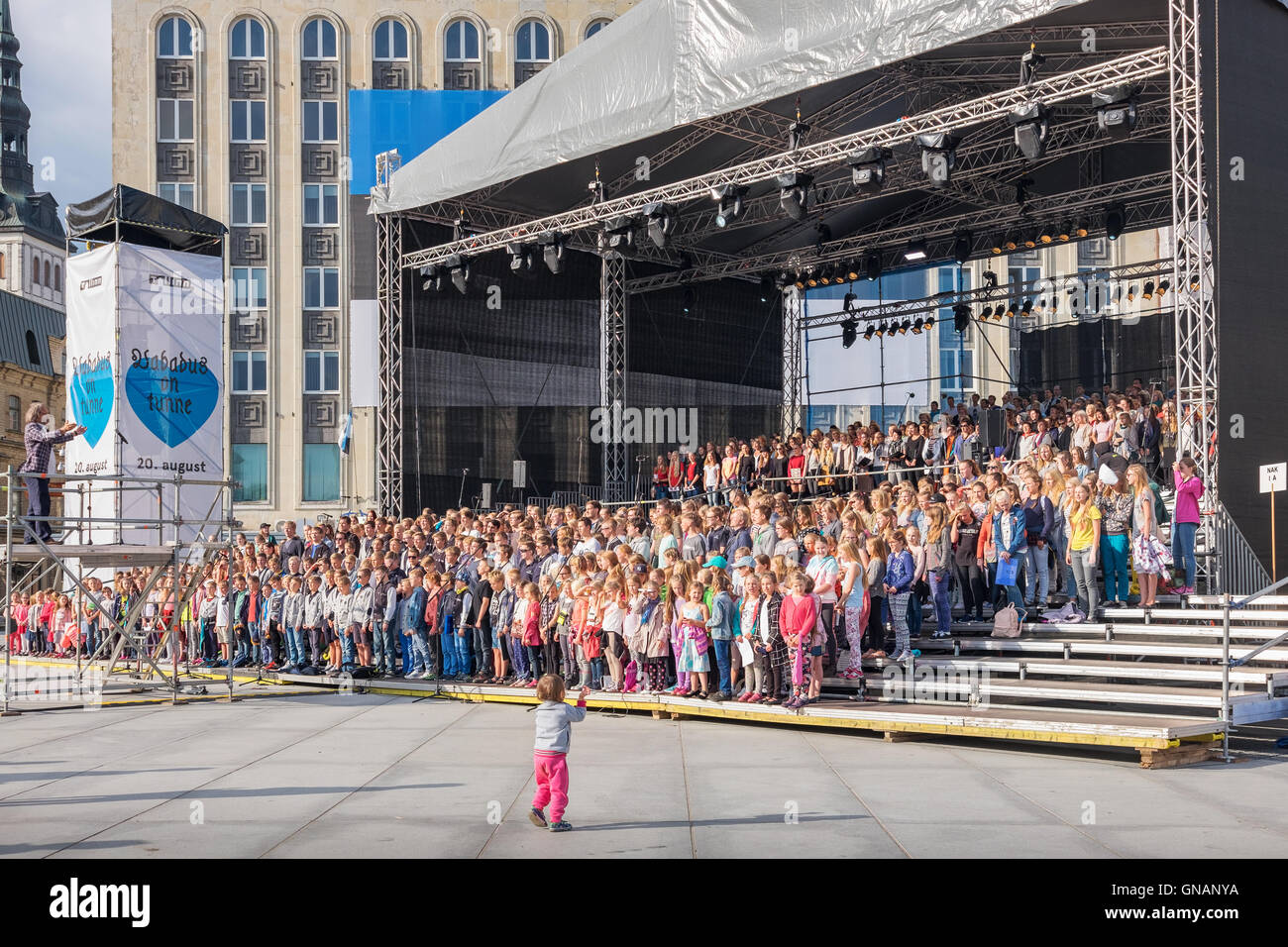 Grande coro. Tallinn, Estonia, UE Foto Stock