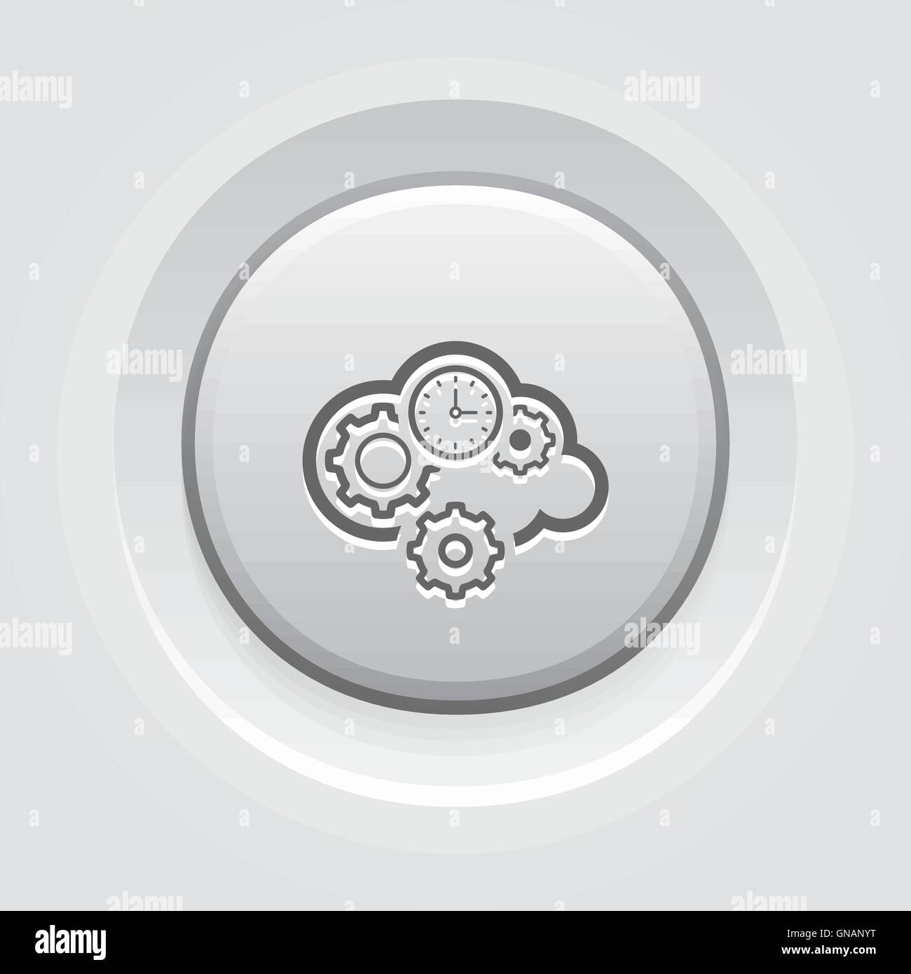 Il Cloud Icona di elaborazione Illustrazione Vettoriale