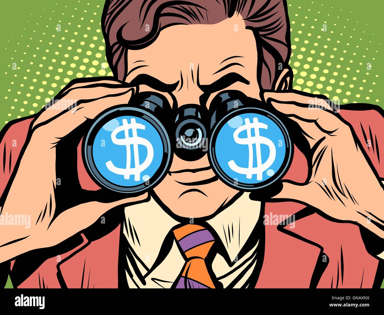 Il monitoraggio del cambio dollaro Illustrazione Vettoriale