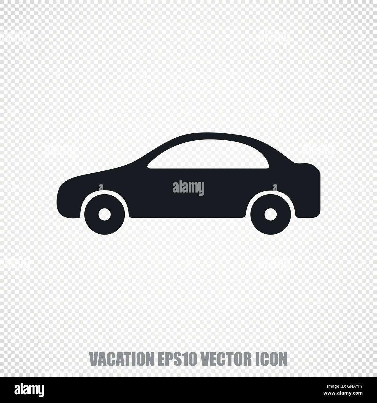 Vacanza Auto vettore icona. Moderno design piatto. Illustrazione Vettoriale