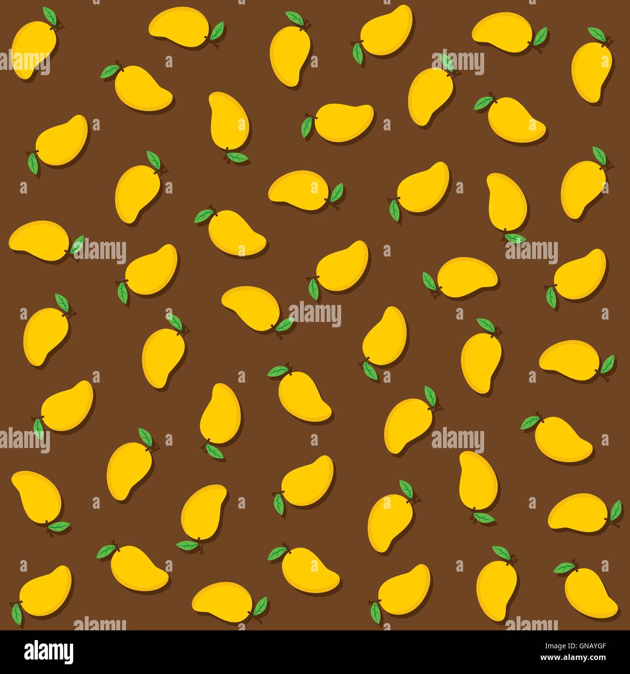 Di mango fresco pattern di frutta Illustrazione Vettoriale