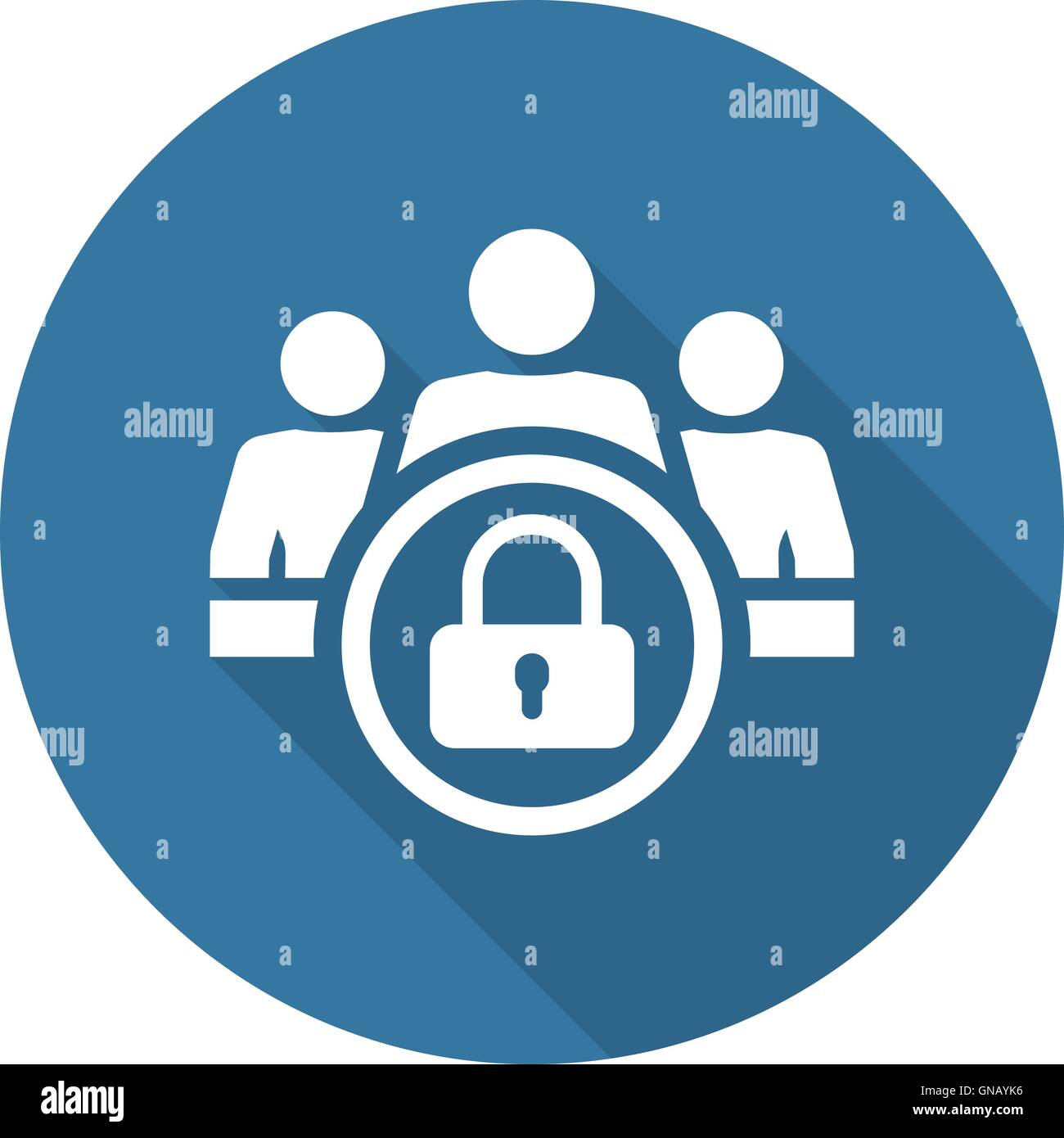 Protezione dei dati personali e la relativa icona. Design piatto. Illustrazione Vettoriale