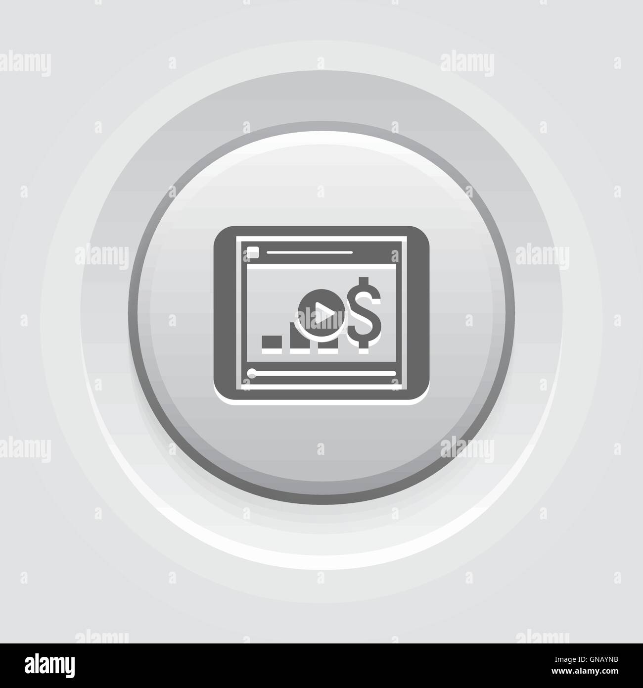 Video lezioni icona. Il concetto di business Illustrazione Vettoriale