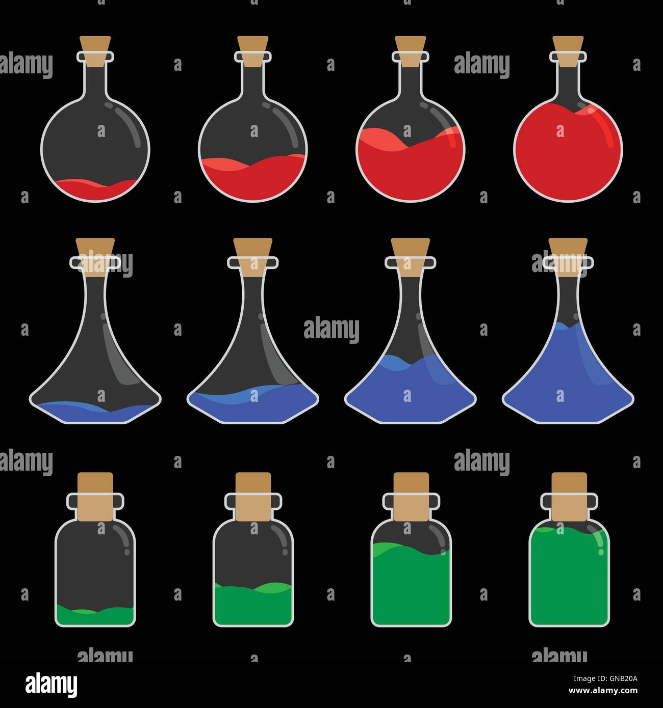 Pozione di design della bottiglia Illustrazione Vettoriale