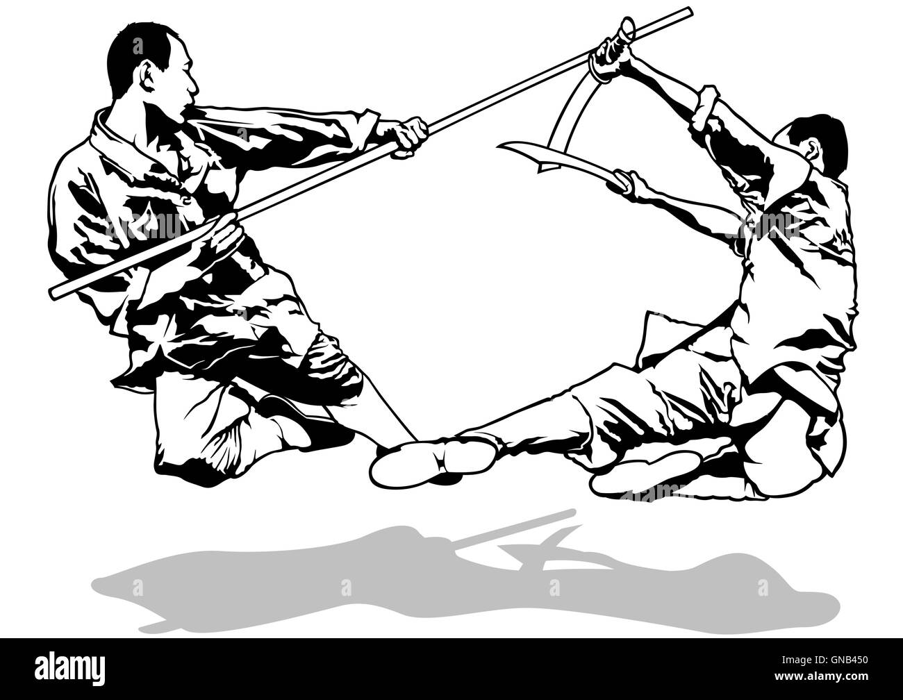 Kung-Fu Fighters Illustrazione Vettoriale