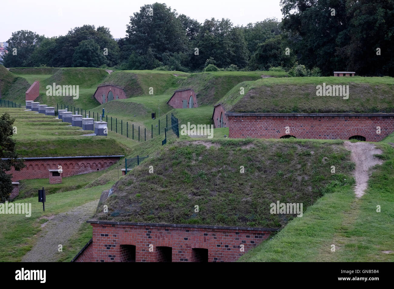 Le fortificazioni da tempo prussiano noto come Gerusalemme Bastion in Gora Gradowa hill nella città di Danzica Polonia settentrionale Foto Stock