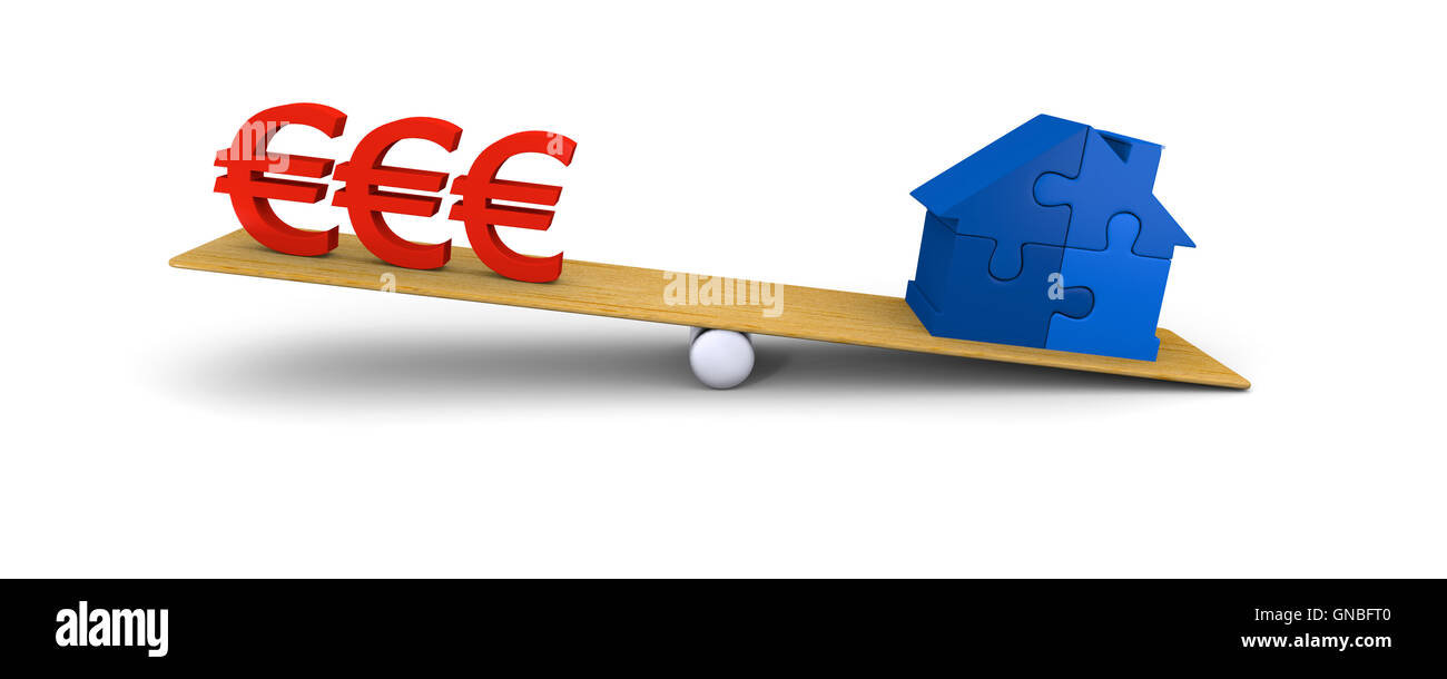 Casa più pesante di euro Foto Stock