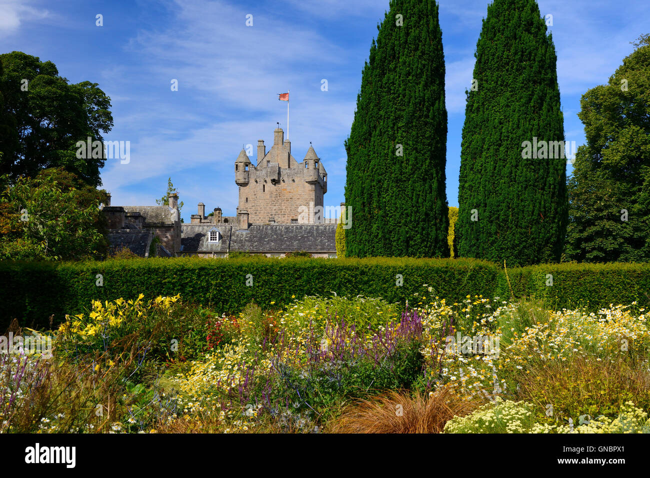 Flower Garden a Cawdor Castle vicino a Nairn in Inverness Shire, Scozia Foto Stock