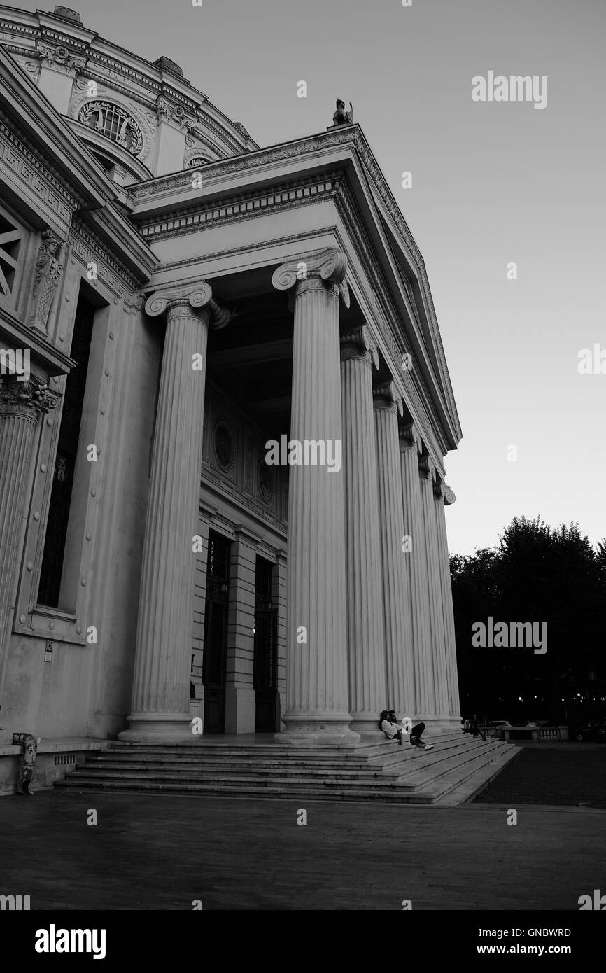 L'ateneo rumeno di Bucarest, Romania. Foto Stock