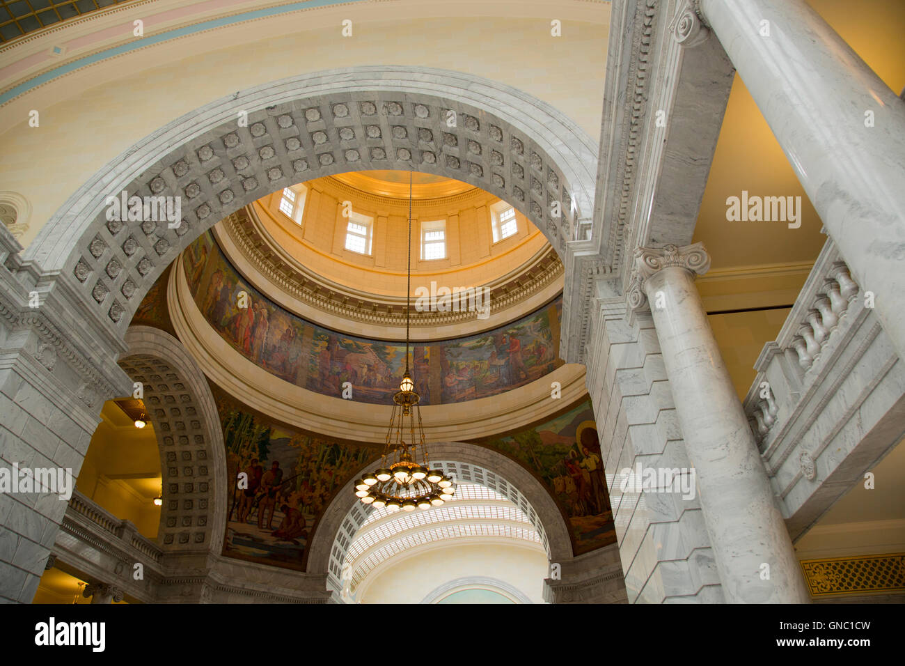 Salt Lake City Legislatore dello stato interno Capitol Building Foto Stock