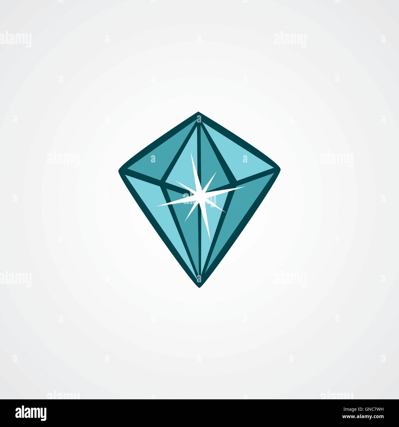 Crystal clear diamond Illustrazione Vettoriale