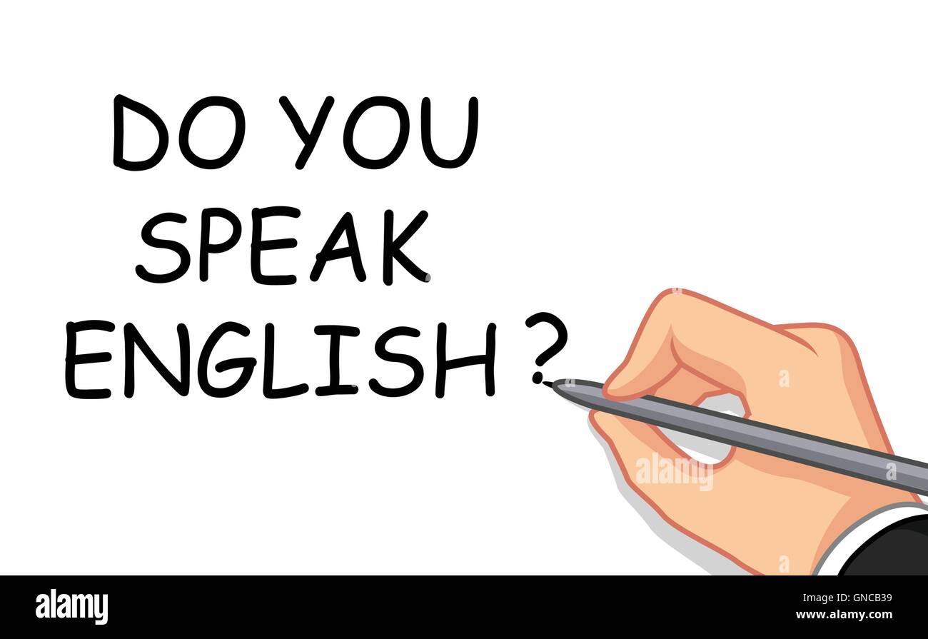 La scrittura a mano non si parla inglese ? Illustrazione Vettoriale