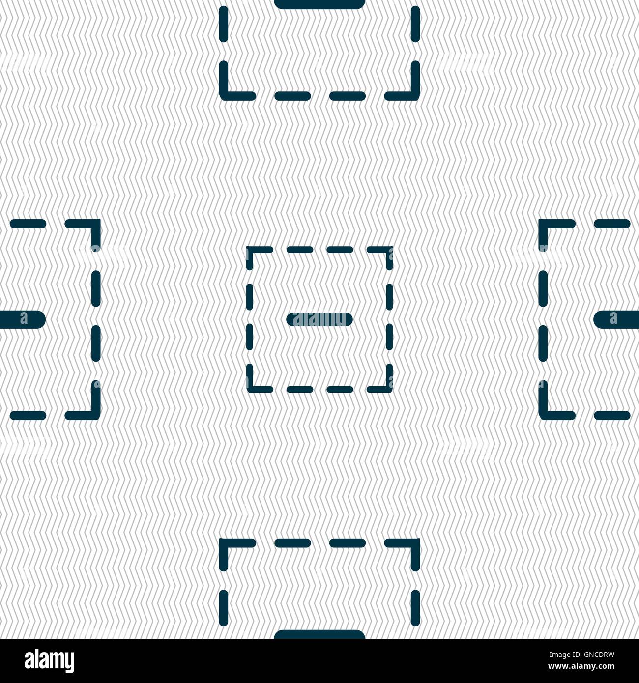 Il segno meno in un'icona quadrata segno. Modello senza cuciture con texture geometrica. Vettore Illustrazione Vettoriale