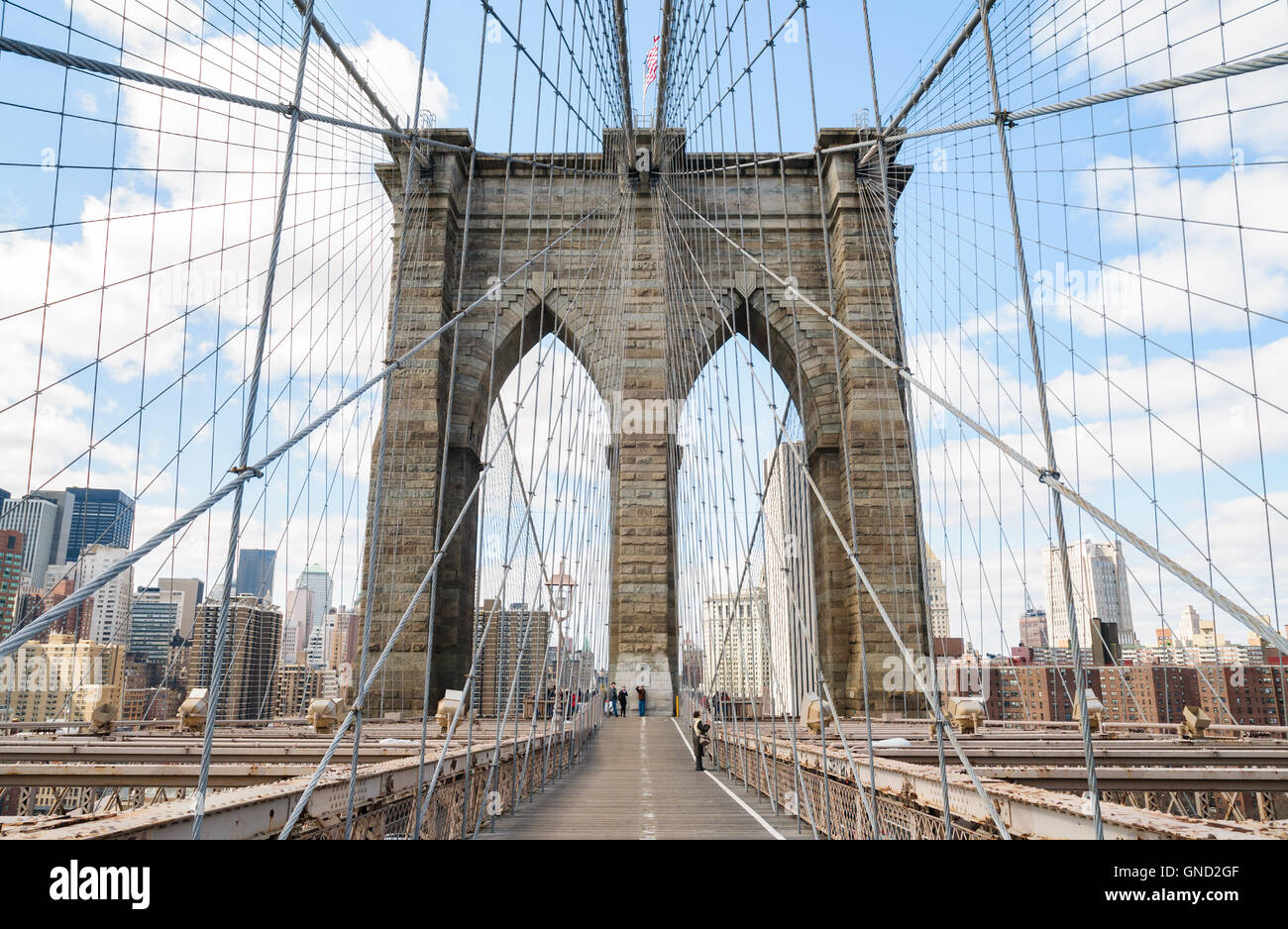 Ponte di Brooklyn Foto Stock