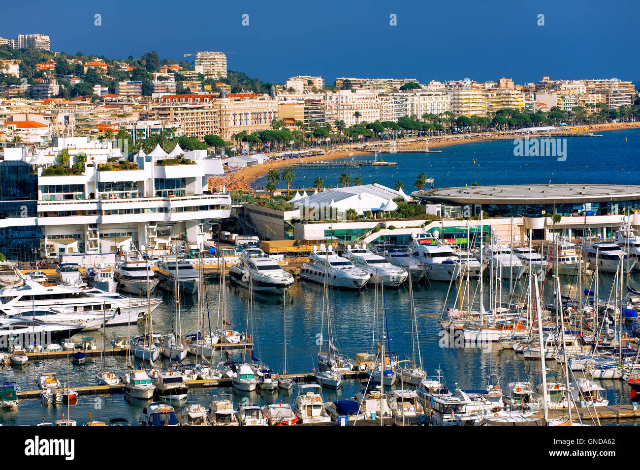 Il porto di Cannes, Francia Foto Stock